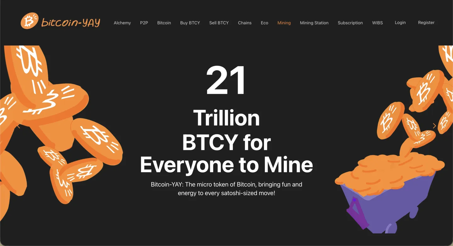 Bitcoin-YAY homepage