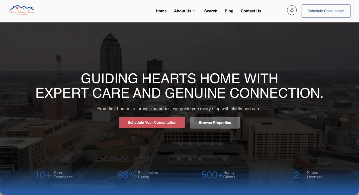 Care Home Team homepage
